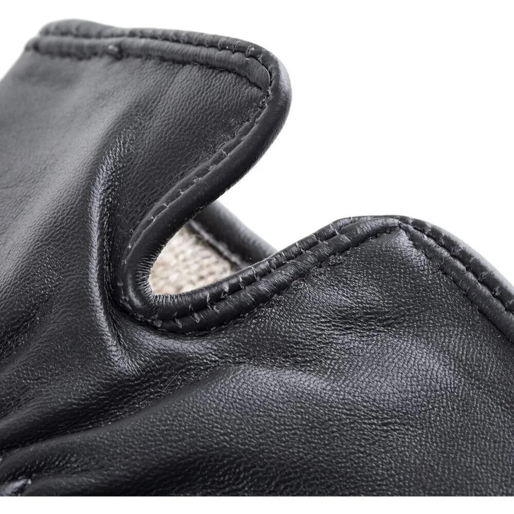 Women's Genuine Sheepskin Leather Gloves Winter Warm  Driving Dress Gloves Grey